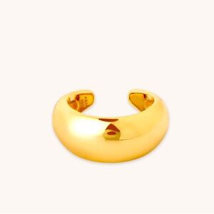 Astrid & Miyu dome ear cuff. 18k plated gold. Never worn, comes w box and pouch.